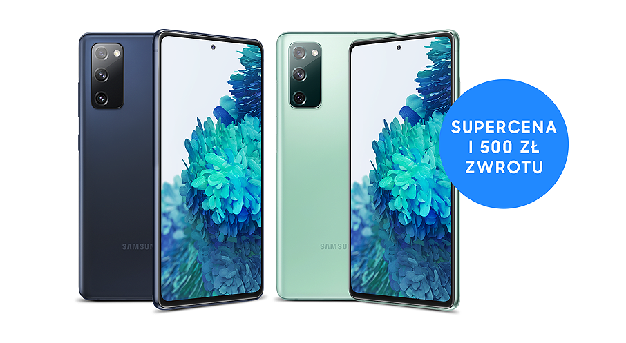 Kup Galaxy S20 FE 5G w supercenie i dodatkowo zyskaj 500 zł zwrotu na konto.